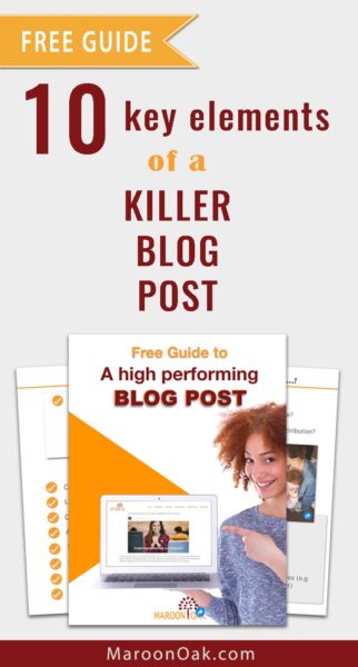 Whether you're monetizing your blog or using it to generate traffic (or even starting a new one), this Guide will help you with the 10 key elements of a killer blog post and break it down with ideas, tips and examples.