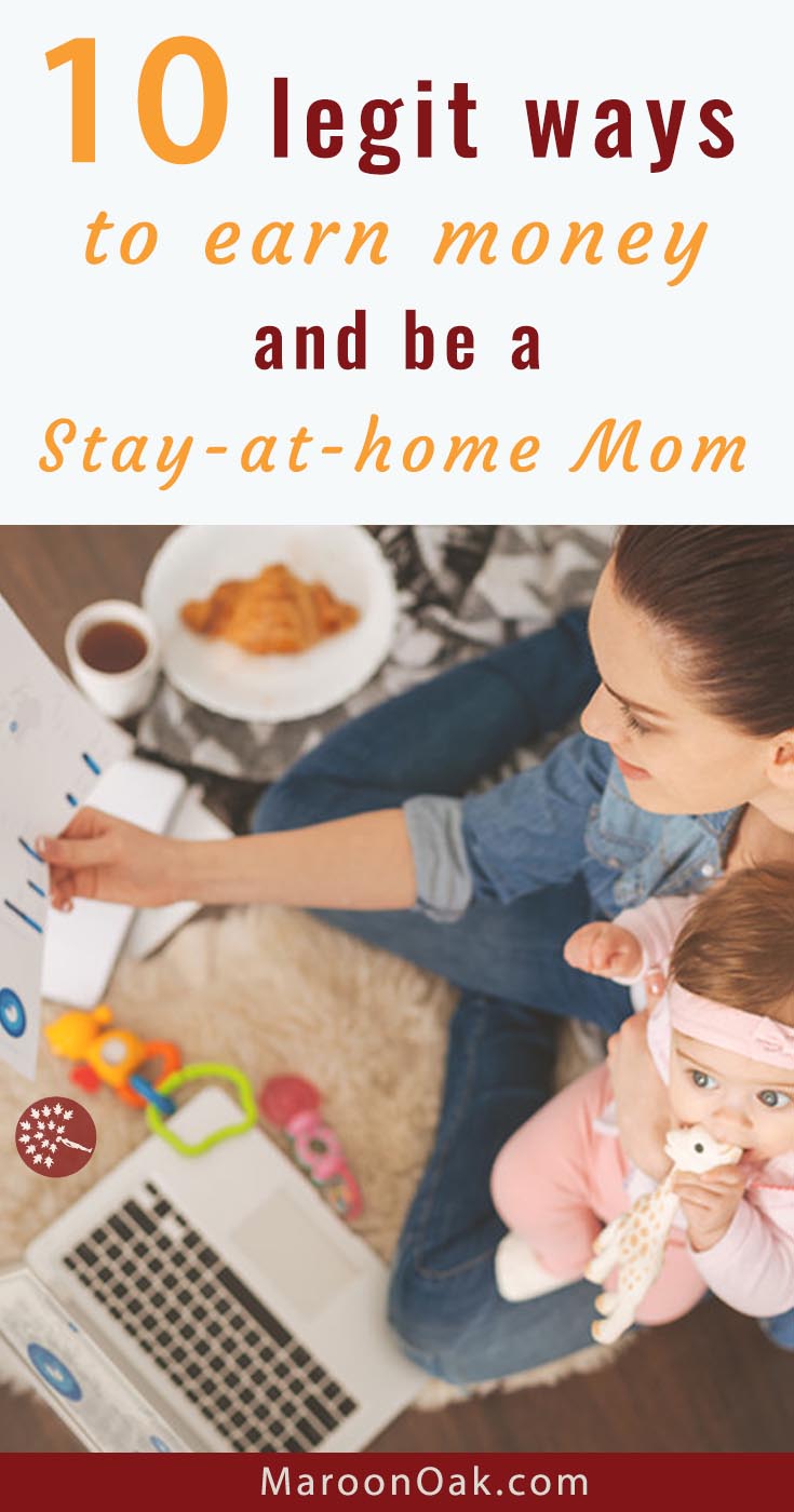 Are you a mom who'd like to be home with the kids and have viable earning options, beyond direct marketing or MLM. A Mompreneur and author shares great ideas and resources on 10 legit ways to earn money and be a stay at home Mom.