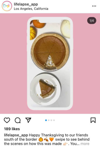Instagram carousel post example