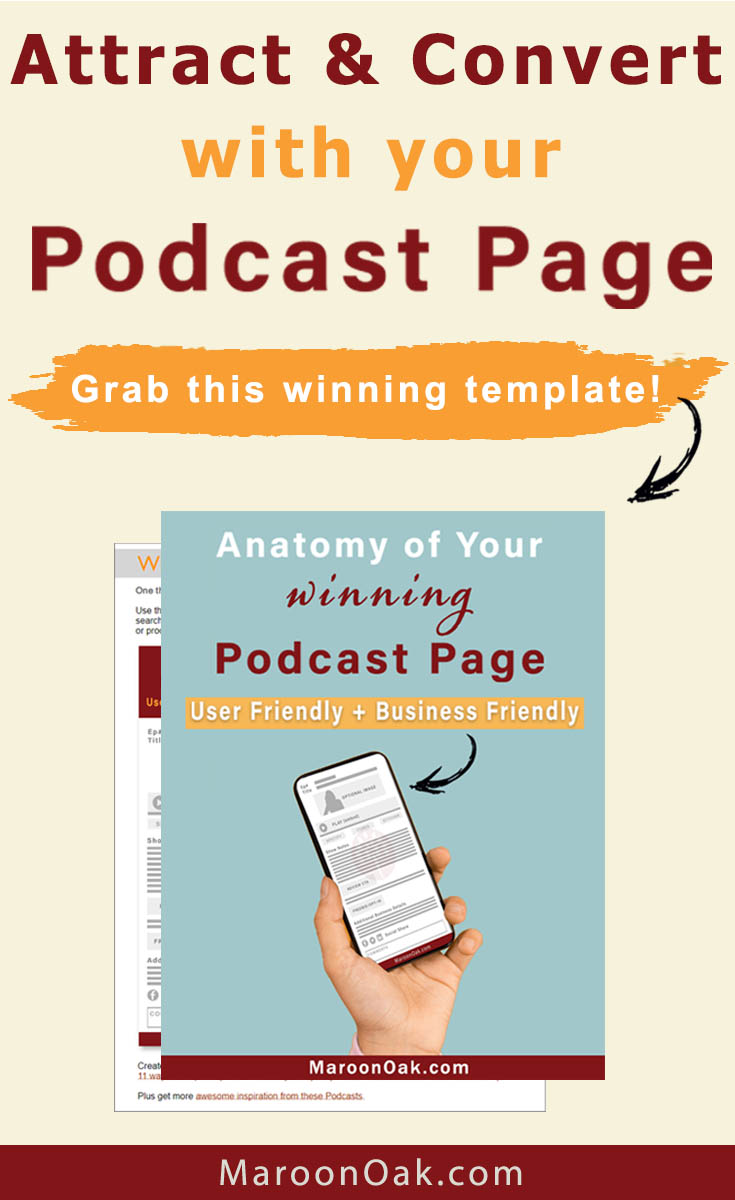 Grab this FREE Winning Podcast Page Template to showcase your Podcasts in an attractive and persuasive way!