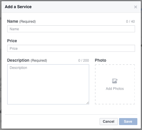 Create Service Offering - Guide to Facebook Pages